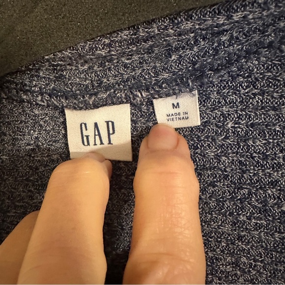 GAP Cardigan Knit Blue Oversized Women M - Picture 7 of 9